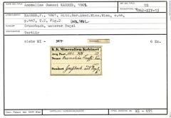 Karteikarte zum Syntyp von Anomalia suessi Karrer, 1862